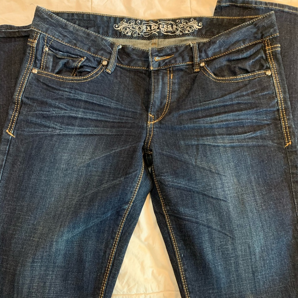 NWOT Express Jeans blue boot size 6r - Picture 3 of 4